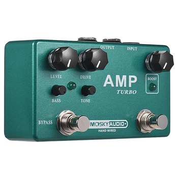 

HOT-Mosky Amp Turbo Guitar Effect Pedal 2 In 1 Boost Overdrive Effects True Bypass