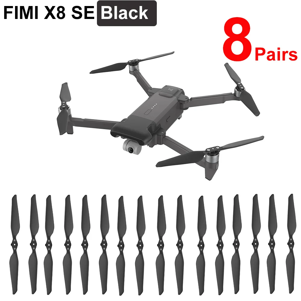 8 пар FIMI X8 SE черные пропеллеры оригинальные RC Quadcopter запасные части быстросъемные складные пропеллеры Fimi X8 Se аксессуары
