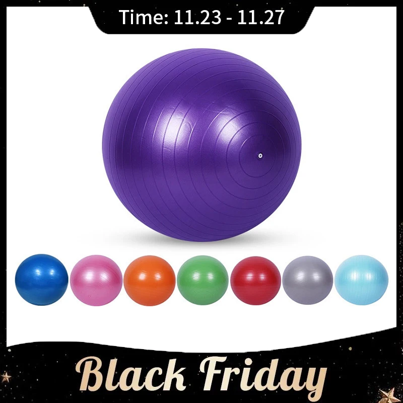 

PVC thickened explosion-proof yoga ball 45cm55cm65cm yoga studio fitness ball 75 smooth matte pilates ball special for shaping