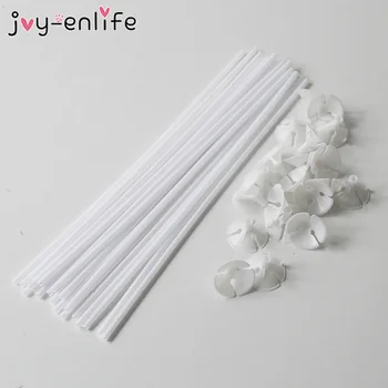 

20pcs 30cm Balloons Holder Sticks with Cup Latex Balloon Stick White PVC Rods Party Supplies Party Decoration Accessories
