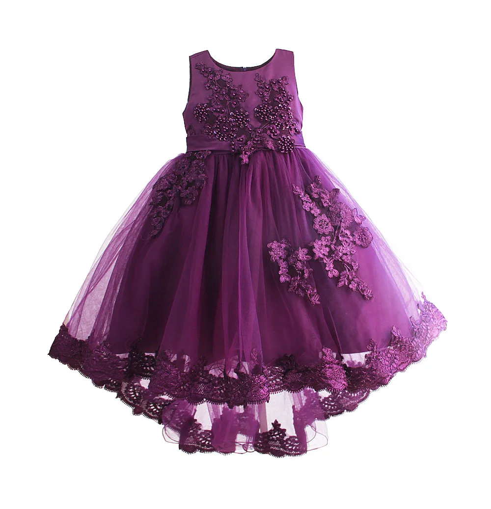 

Zoeflower New Style Tailing Embroidery Formal Dress Girls Playing Luxury Palace Princess Dress Catwalks Dress Purple