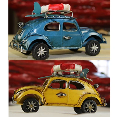 Красный металл автомобиль античный автомобиль Винтаж Классический грузовик для дома миниатюрный Рождественская вечеринка украшение стола подарок на год