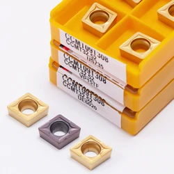 Ccmt 09t308 vp15tf ue6020 us735 aço inoxidável fresa ccmt cnc carboneto insere original externo ferramenta de torneamento 10 pçs