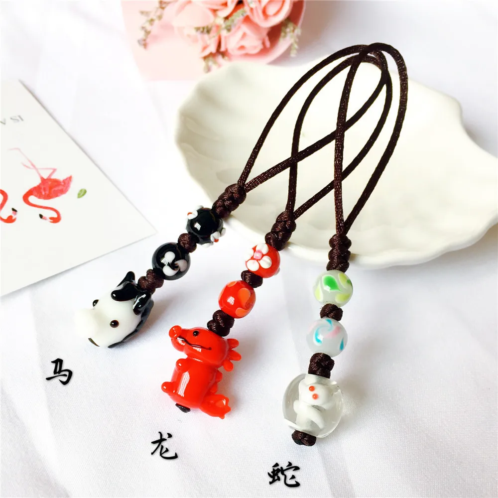 

SK40 glazed couple 1212 Zodiac year key pendant mobile phone bag hanging decoration dog year transshipment