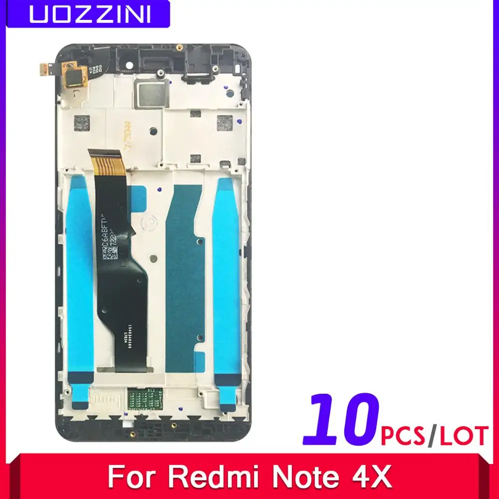 10 шт. 100% рабочих ЖК дисплеев для Xiaomi Redmi Note 4X дисплей сенсорный экран с рамкой