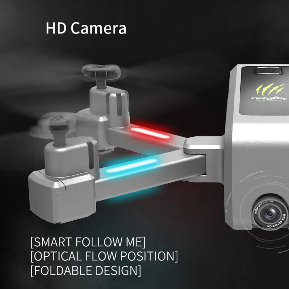 H5 2,4G складной Радиоуправляемый Дрон летательный аппарат 1080 P/4 K HD камера 90 градусов широкоугольный оптический поток позиционирования следуя за мной самолет игрушка