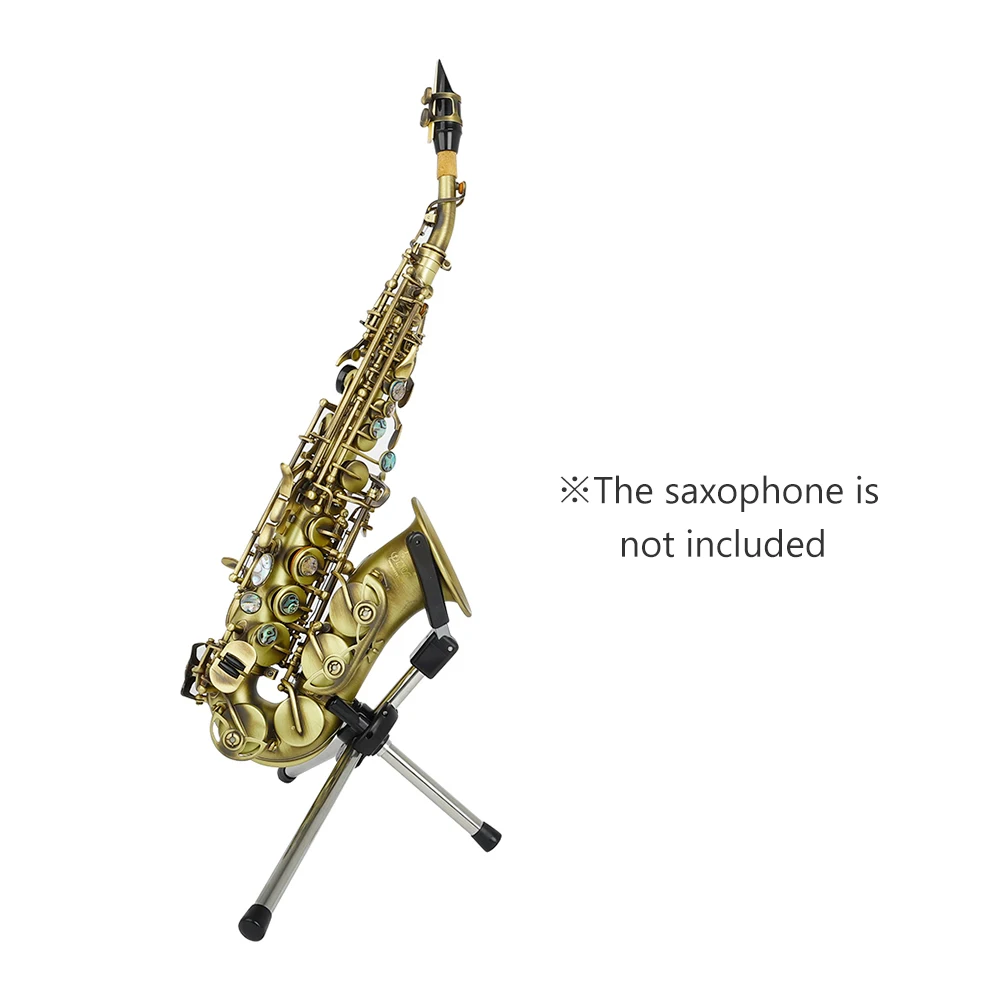 

Foldable Soprano Saxophone Stand Portable Sax Metal Floor Stand Holder with Carry Bag
