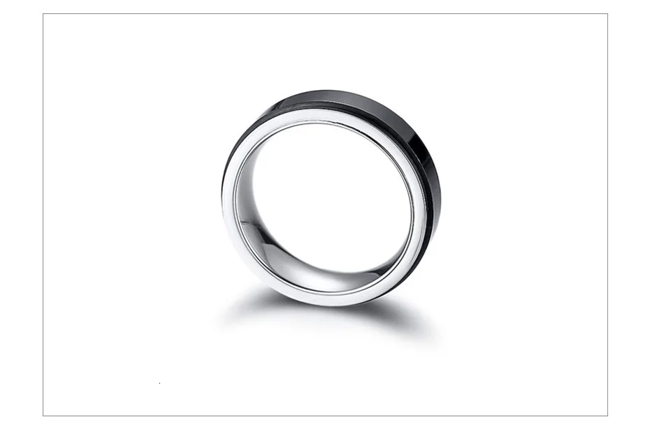 Vnox, стильные двухслойные кольца для женщин, вращающиеся кольца из нержавеющей стали 6 мм, повседневные женские ювелирные изделия