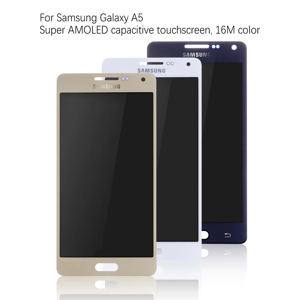 AMOLED Дисплей для SAMSUNG Galaxy A5 LCD в сборе с тачскрином 5.0'' черный белый золотой A5 A500FU A500 A500F A500M