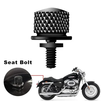 

1/4-20 Universal Rear Billet Motorcycle Seat Mount Knurled Bolt Screw Cap Wheel Bolt Caps Fit for 1996-2015 Sportster