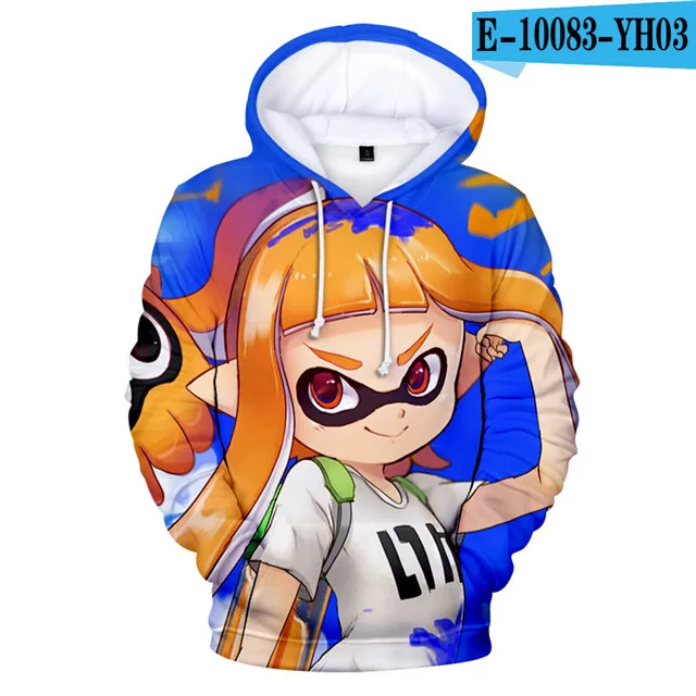 Popular Boys Girls Splatoon 3D Hoodies Harajuku Sweatshirts Anime Splatoon Pullovers Men Women Spring Autumn Fashion Tops Kawaii