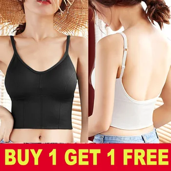 

Long Style Women Tank Crop Top Sexy Underwear Female Crop Tops Lingerie Intimates With Padded Camisole Femme Push Up Bralette
