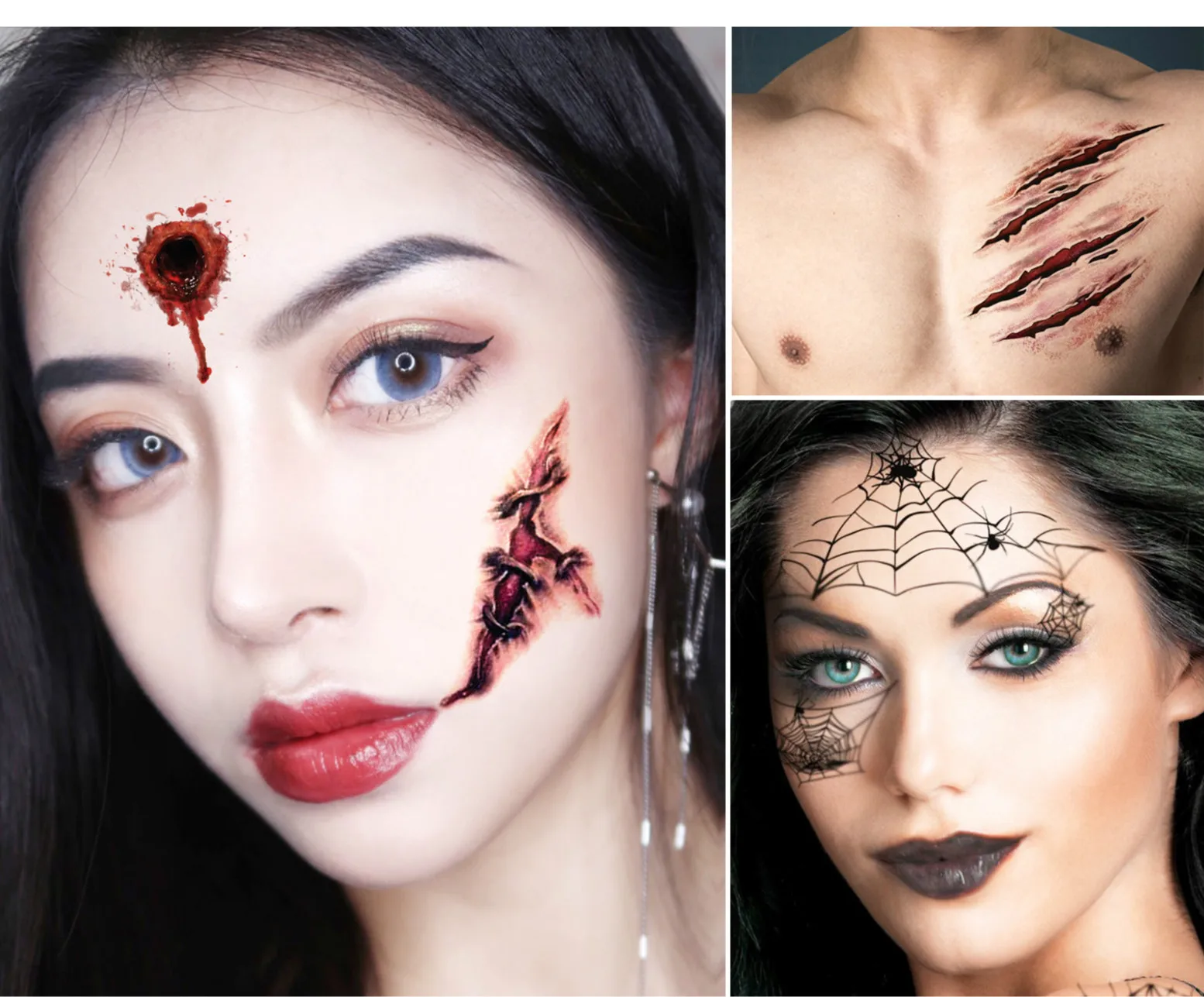 

Temporary Scar Adhesive Tattoo Sticker Stickers Funny Scary Waterproof Realistic Halloween Tattoo Stickers Gadgets For Women