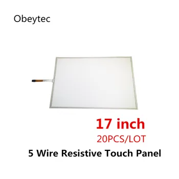 

TS170A5B04*20PCS 17 inch 5 wires resistive touch screen, AA 337*269mm, OA 358.5*296.5,panel only