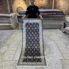 YILONG 2,5x6 'длинные ковры для прихожей кухни винтажный персидский шелковый ковер(HF346B