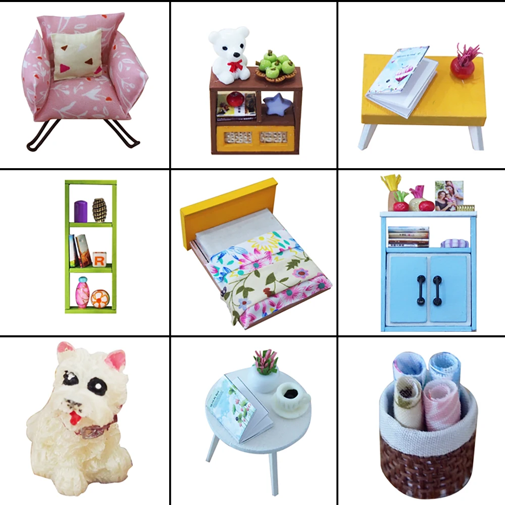 Cutebee Каса Кукольный дом миниатюрная мебель кукольный домик DIY Миниатюрные домики комната коробка театральные игрушки для детей Каса Кукольный дом M20A