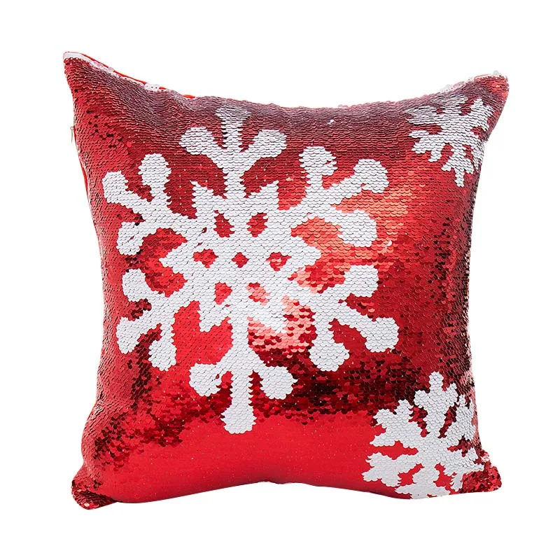cushion cover6 Новые Волшебные расшитые блестками красные рождественские Чехлы для подушек на сиденье без внутреннего чехла два узора креативные Чехлы для подушек на Рождество X30 - Цвет: cushion cover6