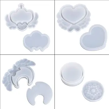 

DIY Handmade Storage Jewelry Box Love Heart Moon Flower Silicone Mold Crystal Epoxy Molds
