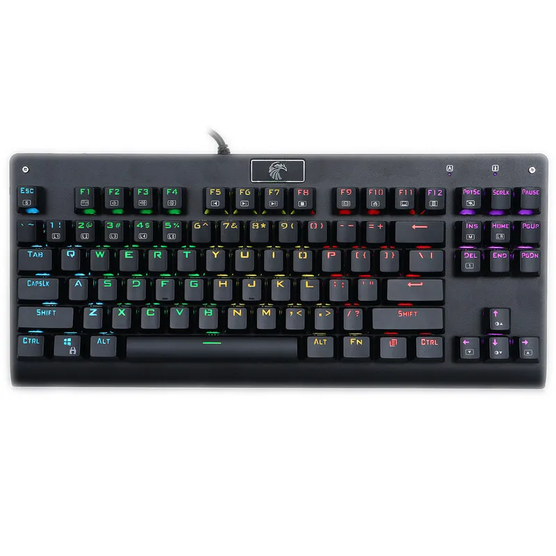 Механическая игровая клавиатура с RGB подсветкой TKL 87 клавиш тактильная для