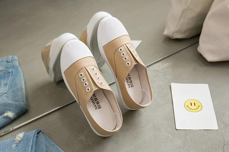 Adult canvas casual shoes woman flats 2019 solid comfortable flat with sneakers women shoes slip-on ladies shoes women sneakers (17)