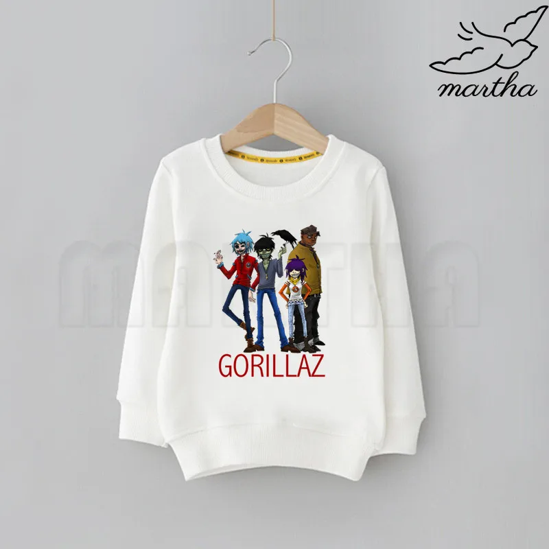 Gorillaz/рок-группа, чакахан, лапша, Мурдок, руссель, Детская толстовка с капюшоном, милый Принт, толстовки, детская одежда, детская толстовка с рисунком