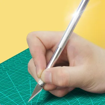 

OUTAD Portable Craft Knife Precision Blade Cutter Non-slip Handle Professional Metal Engraving Tool for Wood Paper Stencil