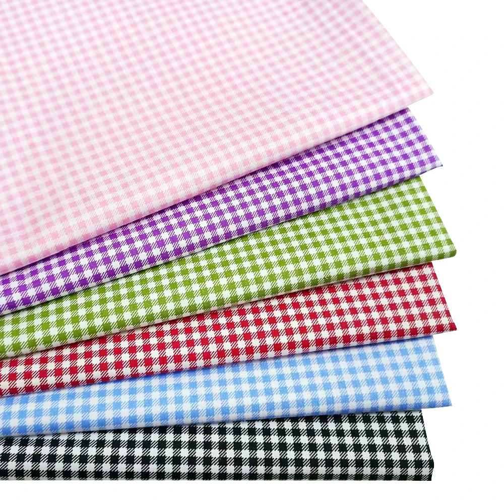 Printed Plaid Cotton fabric baby patchwork quilting Fabric for DIY