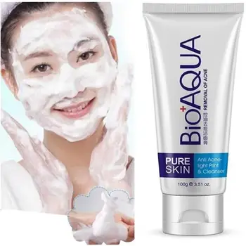 

100G Acne Treatment Cleanser Black Head Removal Oil-Control Deep Cleansing Foam Shrink Pores Skin Care Refreshing