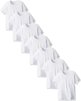 

2020 Boys' Cotton White T Shirt Short Casual Cotton O-Neck
