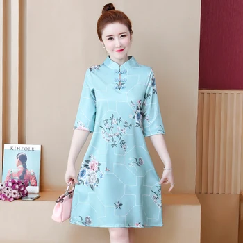 

Make spot printed on the new improved qipao dress