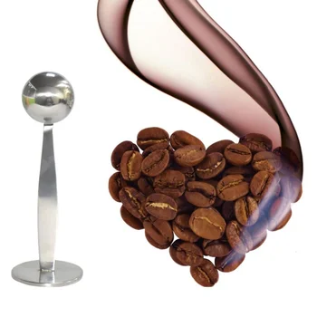

Household Coffee Spoon Stainless Steel Tamper With Standing Base Coffee Powder Press Measuring Spoon Accessories