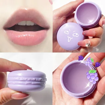 

Macaron Colorless Lip Balm Moisturizing Protect Lips Care Balm Cosmetics Strawberry Lemon Apple Grape Fruit Flavor Lipstick