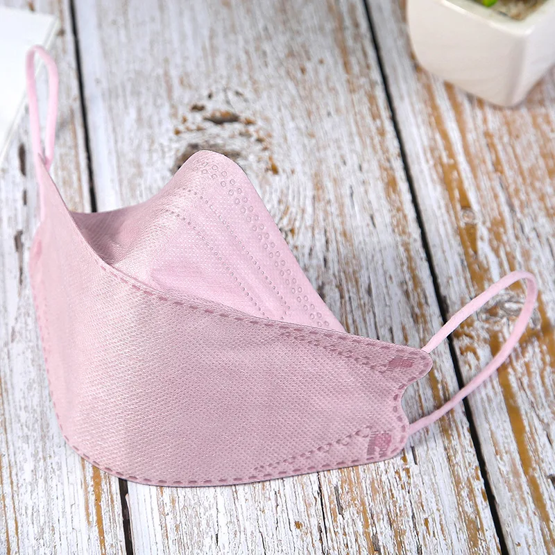 A ldult KN95 4-layer Dust Mask Apricot Pink Grade 99 Meltblown Breathe Protective Fishing Masks for Adult 2