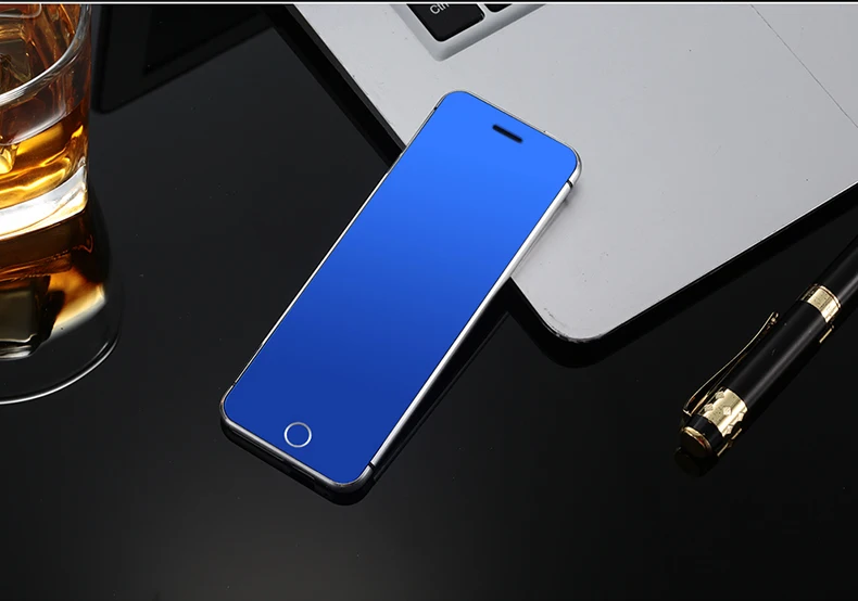 Синий ULCOOL V6 V66+ V66 Plus телефон с супер мини ультратонкой картой роскошный MP3 Bluetooth 1,6" дюймовый пылезащитный ударопрочный телефон - Цвет: Синий