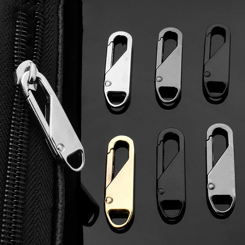 8pcs Zipper Pull Replacement Metal Zipper Gripper Mend Fixer Zipper Tab
