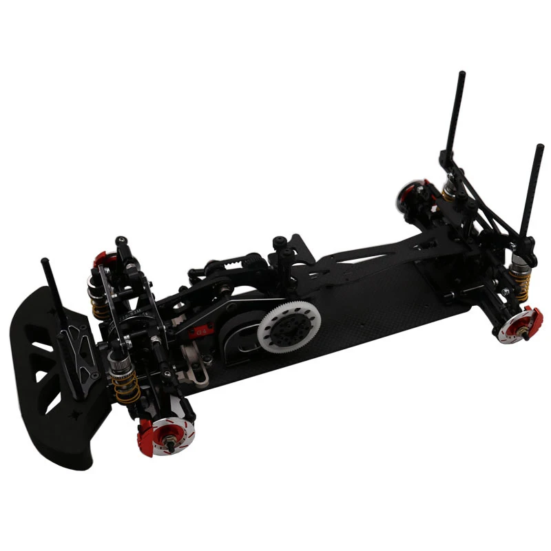 1/10 сплав и углеродное волокно 078055B G4 RC 4WD HSP Drift Racing Car Frame Body Kit Control DIY Black|Детали