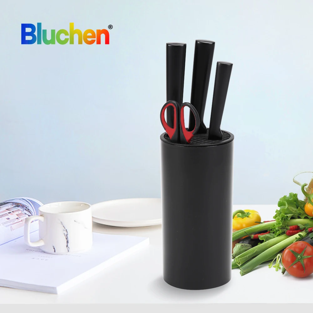 Bluchen держатель для ножа пластиковый кухонный нож Стойка Многофункциональный шеф