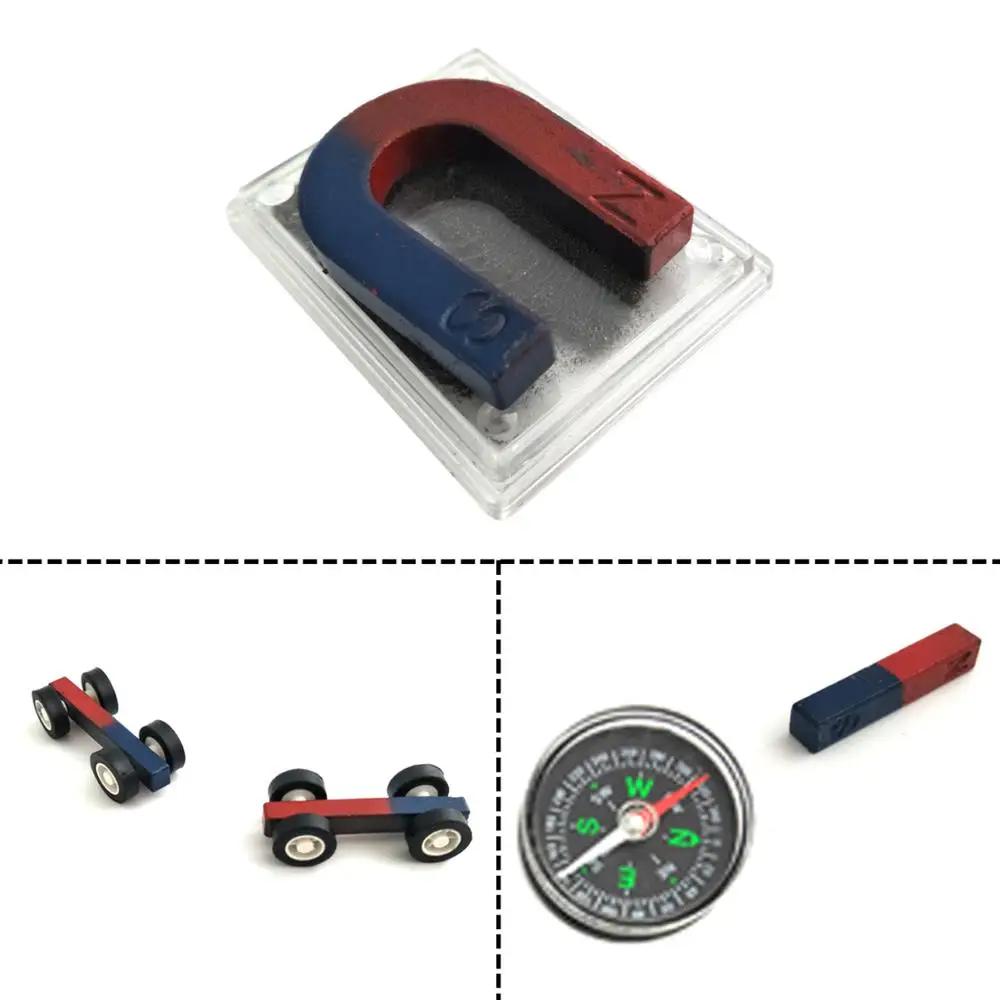 Labs Junior Science Magnet Set for Education Science Experiment Tools Icluding Bar/Ring/Horseshoe/Compass Magnets