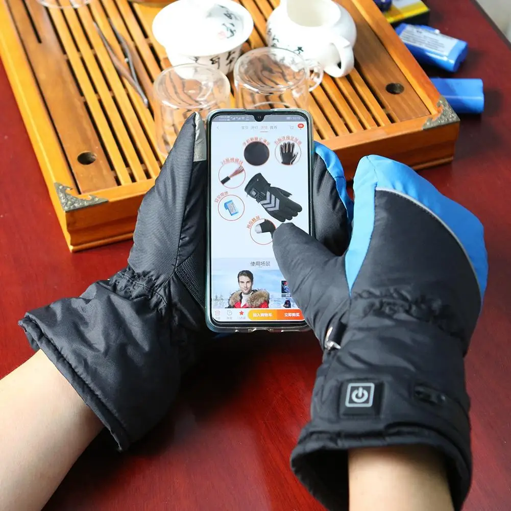 2600mAh электрические перчатки с подогревом на батарейках для женщин перезаряжаемые изолированные перчатки с сенсорным экраном для лыжного туризма теплые перчатки Прямая поставка