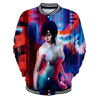 

2020 Anime Ghost in the Shell SAC_2045 kusanagi motoko 3D print Baseball uniform Men/Women Harajuku Baseball Jackets clothes
