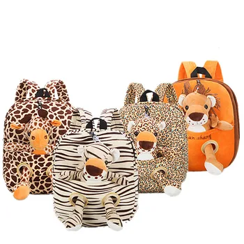 

Animal Plush Backpack Cartoon Tiger Giraffe School Shoulder Bag Kid Detachable Doll Plush Soft Baby Toys Kids Birthday Christmas