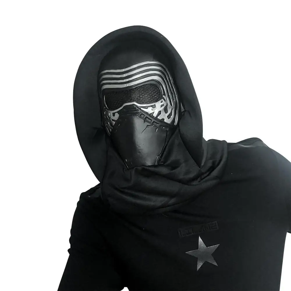 Film Star Wars 9 The Rise Of Skywalker Cosplay Mask Helmet Darth Vader Kylo Ren Adult Woman Stage Perform Emulsion Headdress - Color: Black