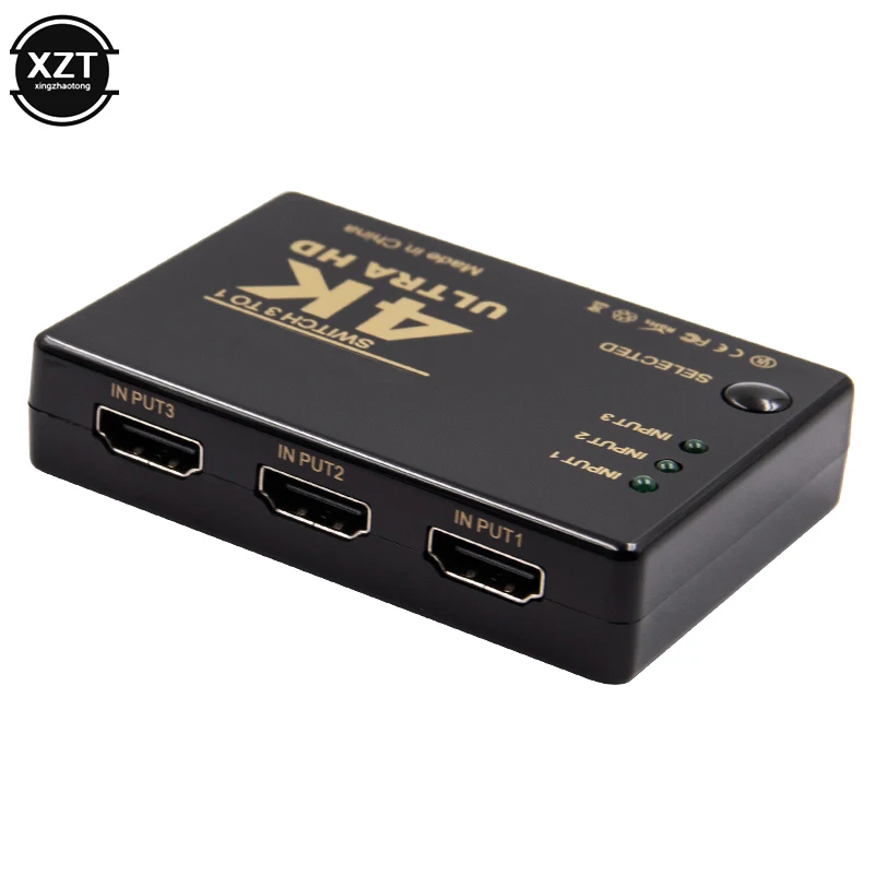 3 Port 4K*2K 1080P Switcher HDMI-compatible Selector 3x1 Splitter Box Ultra HD for PC DVD HDTV Xbox PS3 PS4 Multimedia Hdmi Splitter Converter