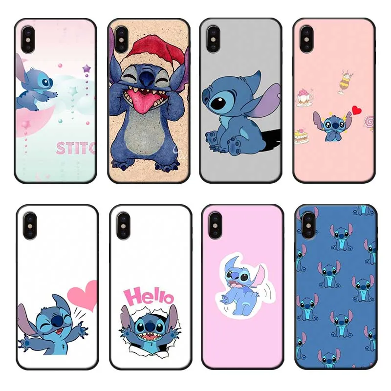 For iPhone 11 Pro Max 2019 Clear Soft Silicone Phone Case Funny Stich anime |