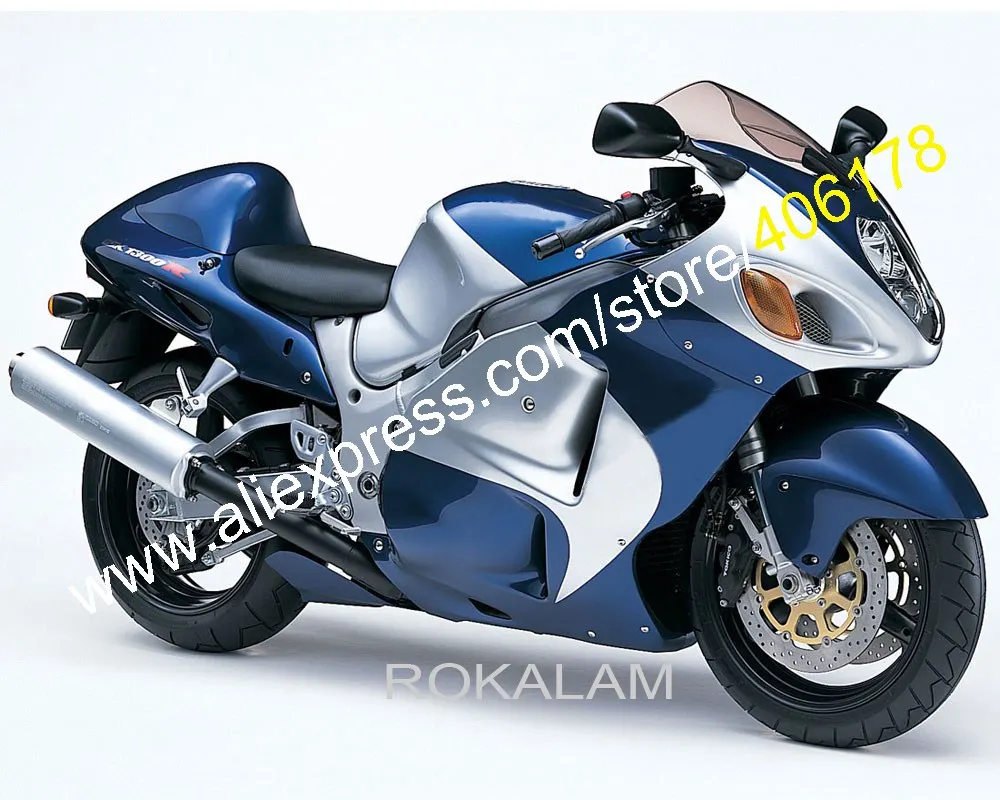 

Синие серебряные Обтекатели для Suzuki GSXR 1300 GSX-R1300 99-07 GSXR1300 1999-2007 велосипедные запчасти (литьё под давлением)