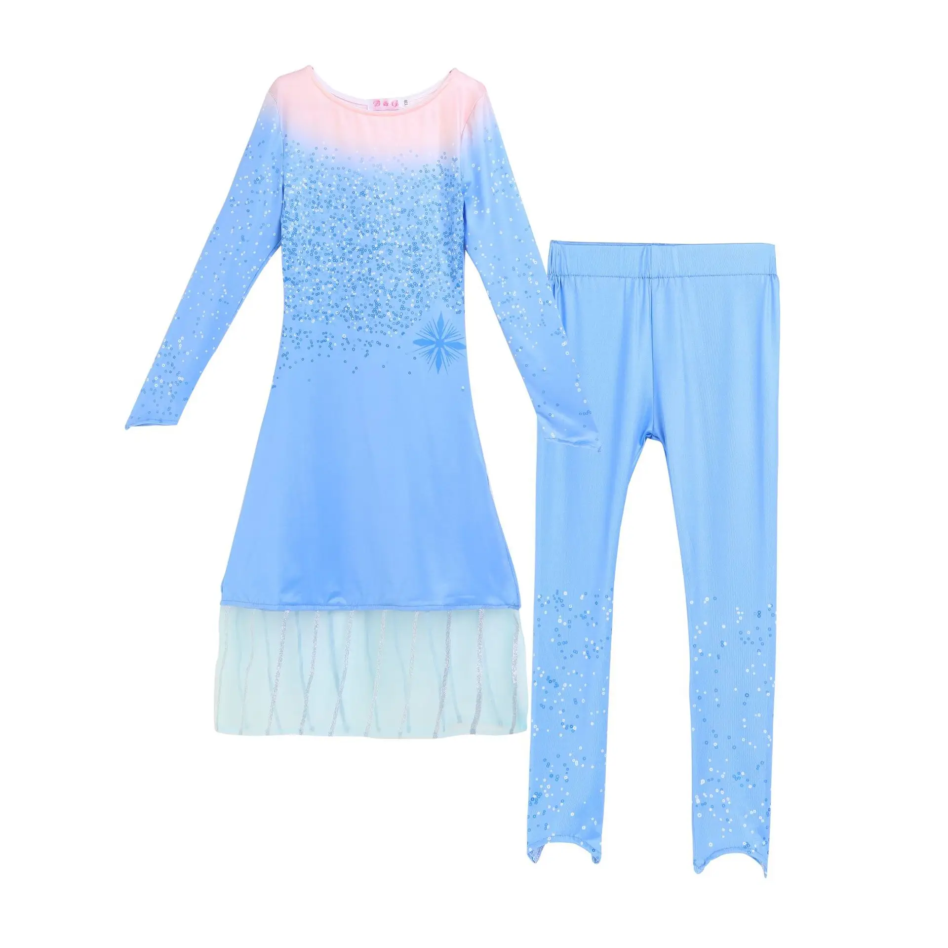 Dress trousers В году, новое платье Анны и Эльзы для девочек Рождественский комплект Косплей День рождения Холодное сердце 2 синий вечернее платье пальто аксессуары для брюк комплект - Цвет: Dress trousers
