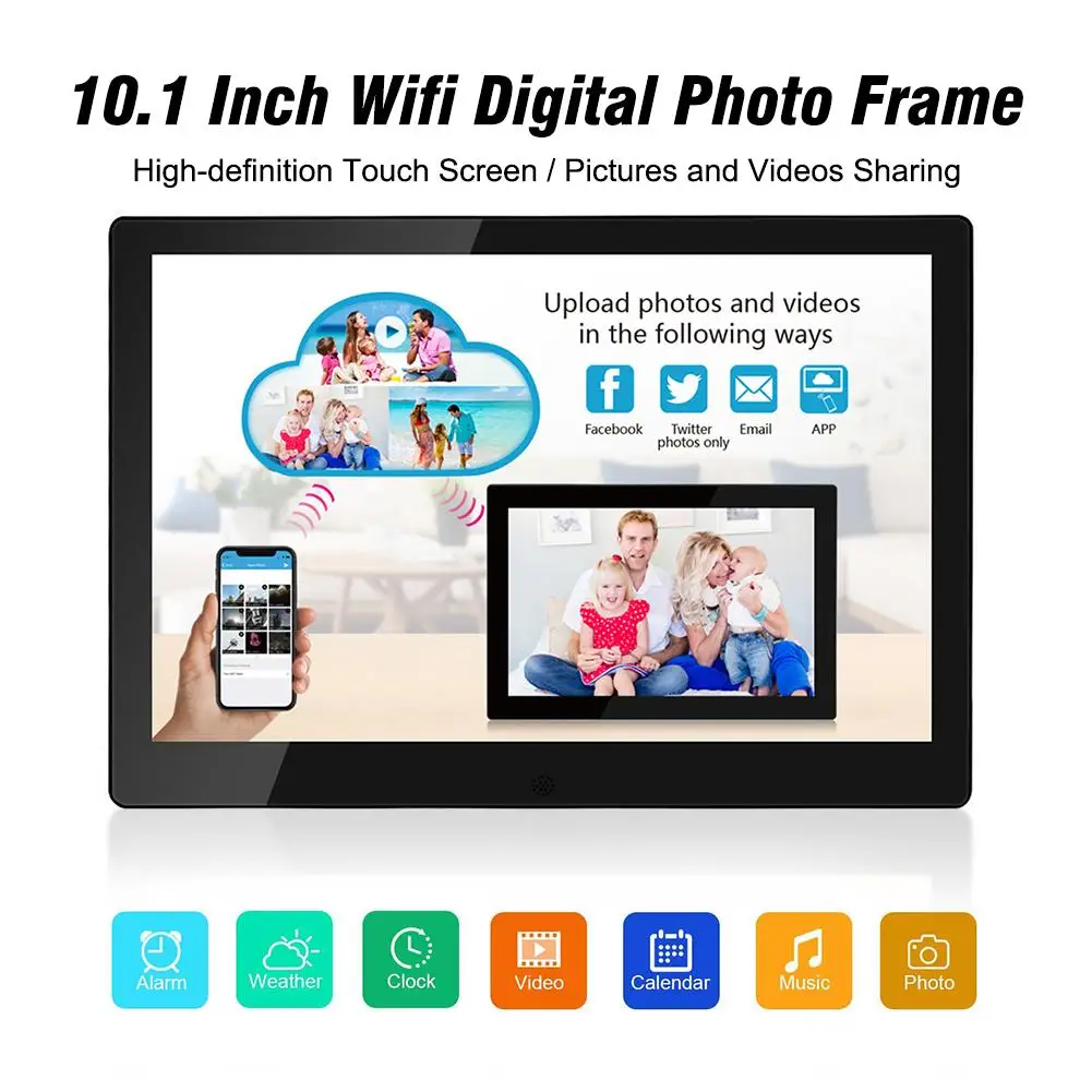 

10 Inch Screen LED HD IPS Display Android Cloud Photo Frame Smart Wifi Digital Photo Frame Electronic Album WIFI Touch Screen