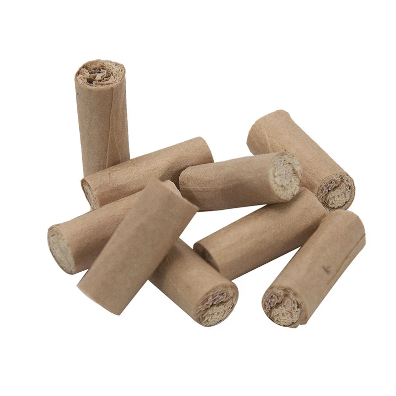 10PCS/Bag 9mm Natural Corn Husk Pre Rolled Unrefined Filter Tips
