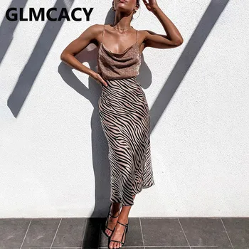 

Women High Waist Chic Skirts Elegant Regular Bottoms Midi Skirts