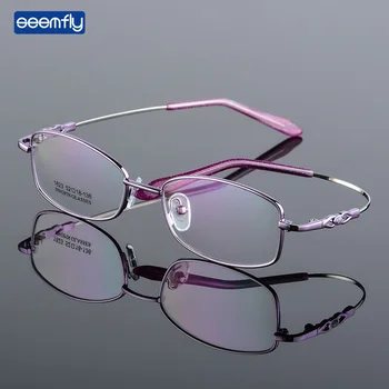 

Seemfly New Fashion Soft Glasses Frame High Definition Lens Metal Memory Titanium Glasses Short-sighted Frame For Men and Women